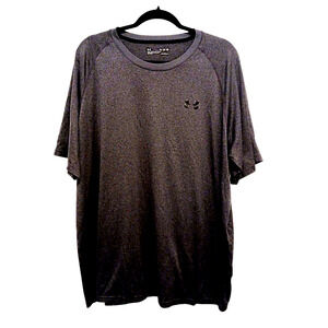Under Armour Heat Gear Short Sleeve T-Shirt Sz XL 2Tall Dark Gray Athletic Loose